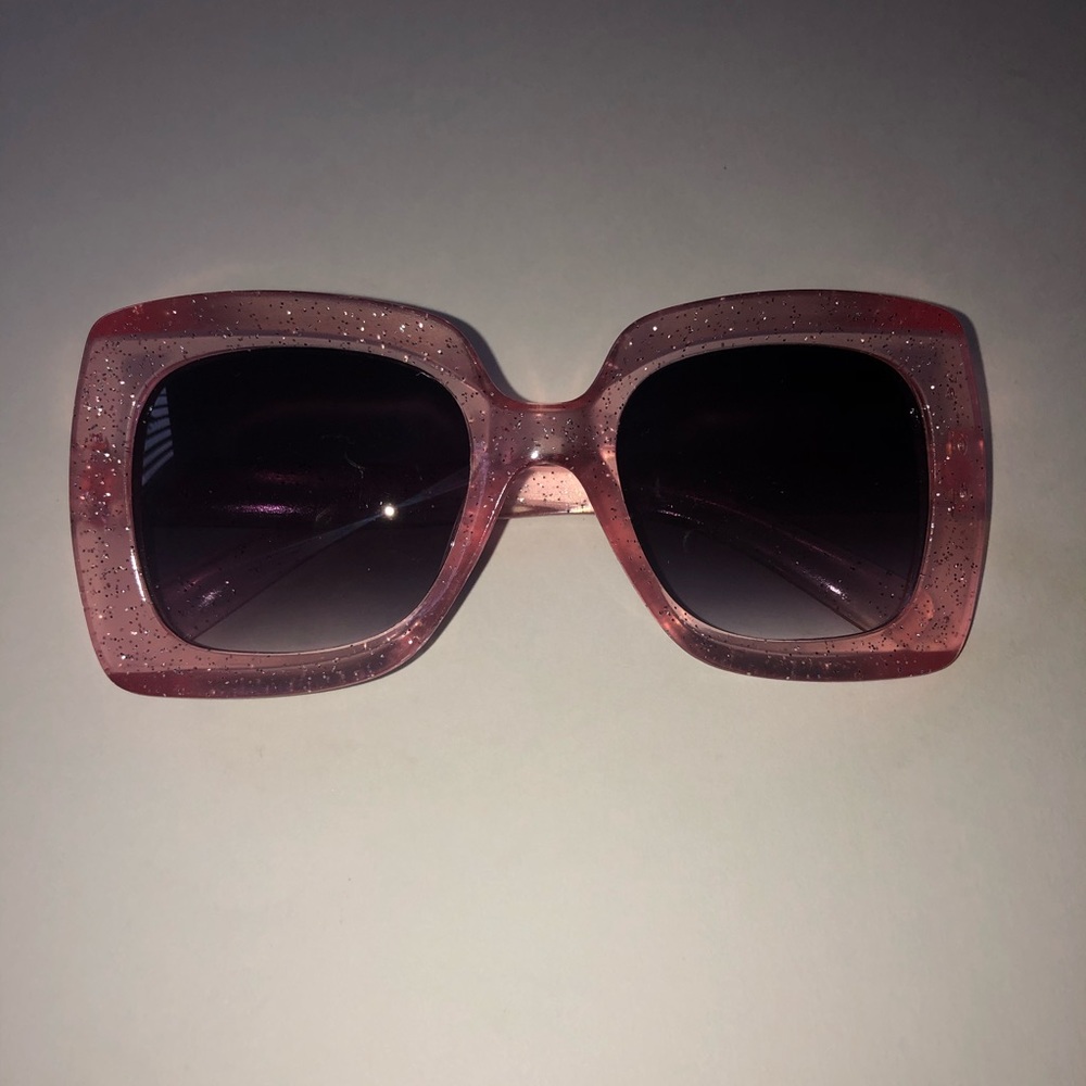 Pink oversized sunglasses